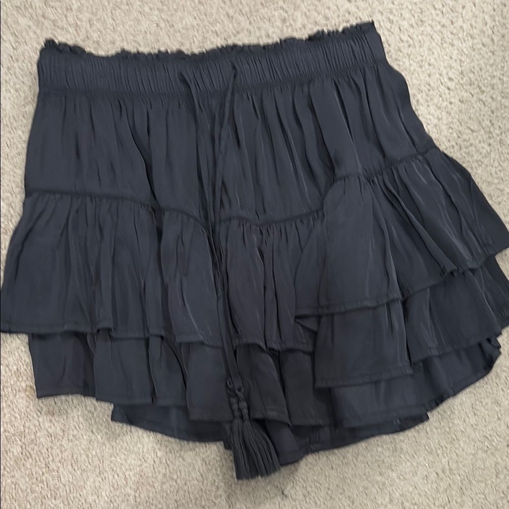 Black Layered Ruffle Skirt